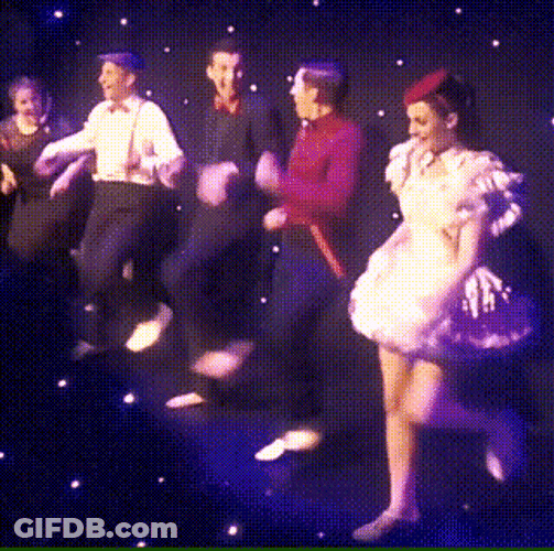 Happy 90'S People Dance Party GIF