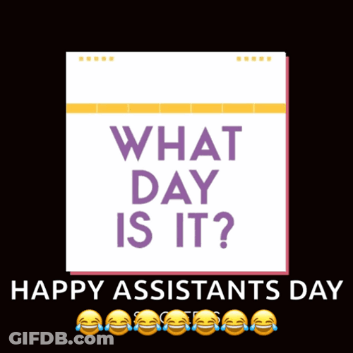 Happy Admin Day Calendar Pages Flipping GIF