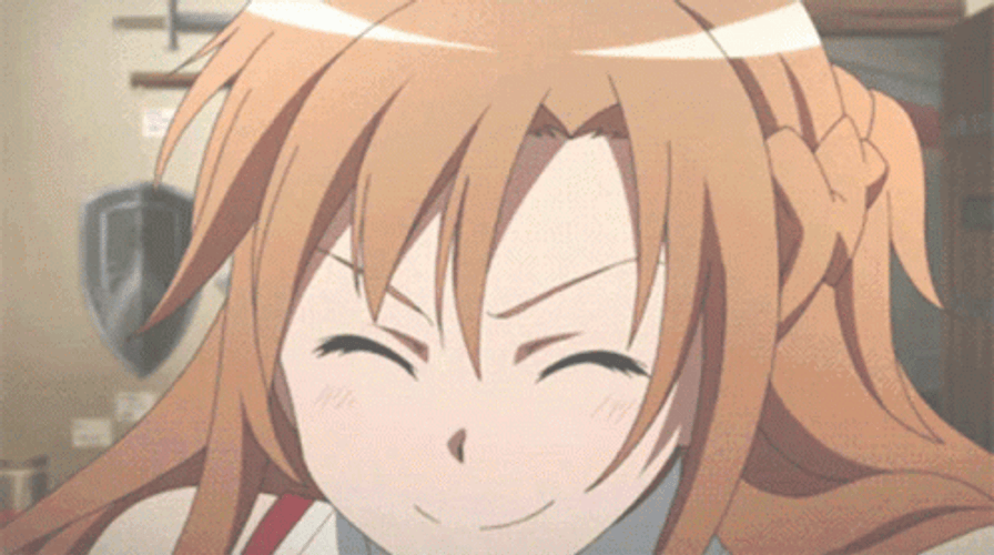 Happy And Cheerful Asuna GIF