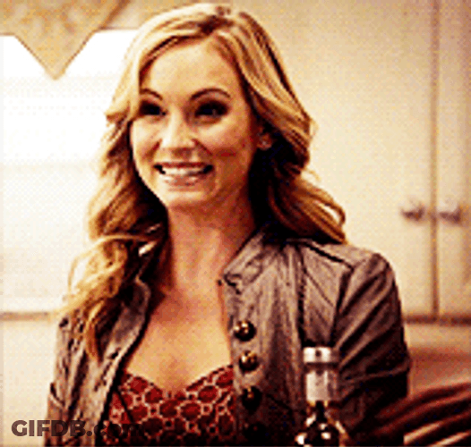 Happy And Giggly Caroline Forbes GIF