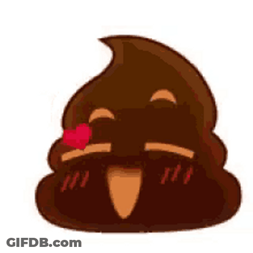 Happy And In Love Poop Emoji GIF