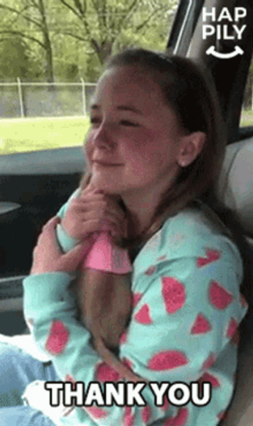 Happy And Thankful Girl Crying GIF