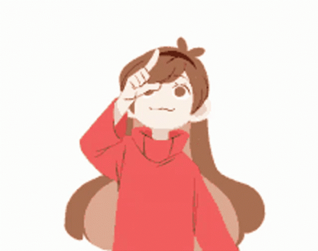 Happy Animated Girl Draw An Animated Heart GIF