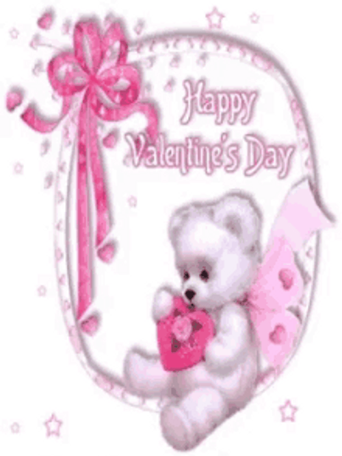 Happy Animated Valentines Day Cute Teddy Bear GIF