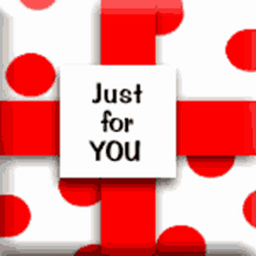 Happy Animated Valentines Day Gift Just For You GIF
