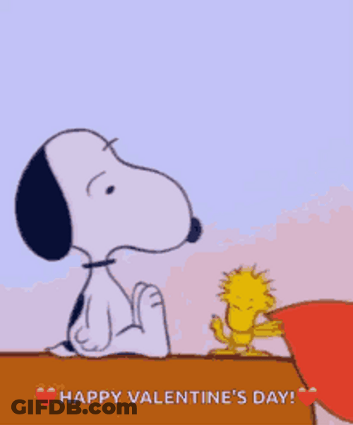 Happy Animated Valentines Day Heart Slap Charlie Brown GIF