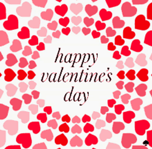 Happy Animated Valentines Day Pink Red Cute Hearts GIF