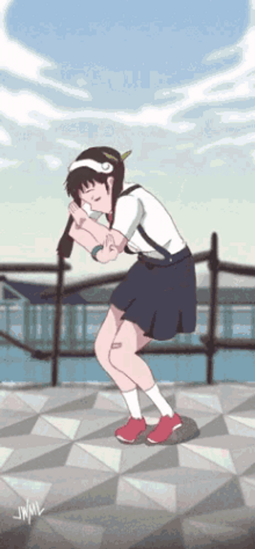 Happy Anime Girl Dancing GIF