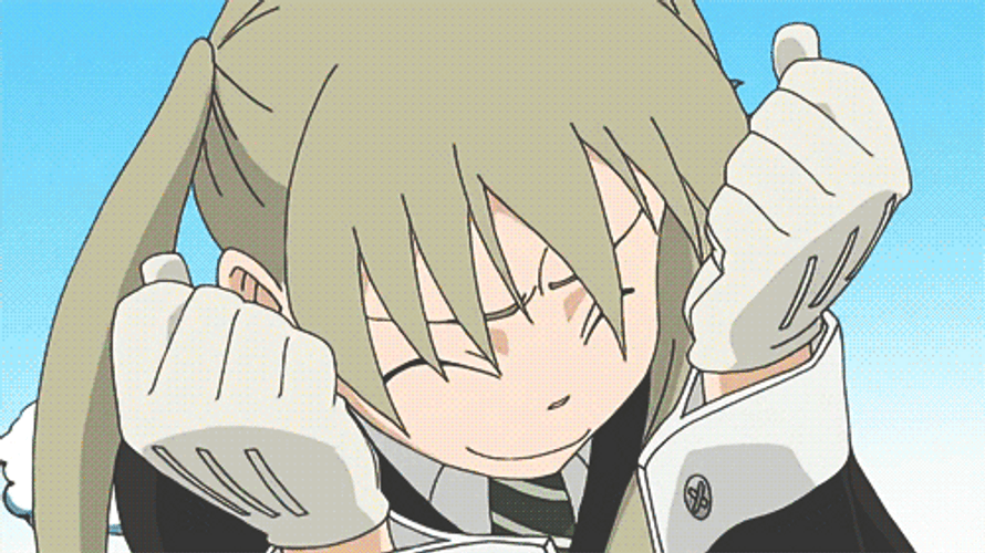 Happy Anime Girl Falling GIF