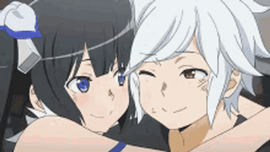 Happy Anime Hug GIF