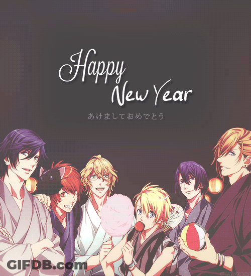 Happy Anime New Year Greetings GIF