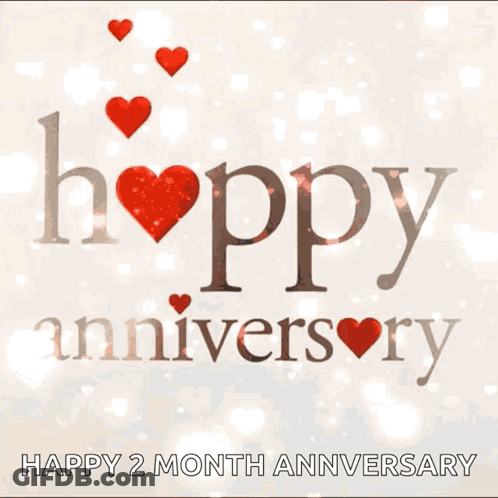 Happy Anniversary Card With Hearts GIF