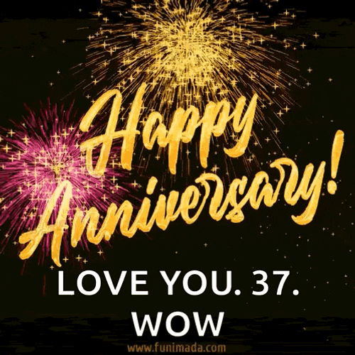Happy Anniversary Fireworks GIF