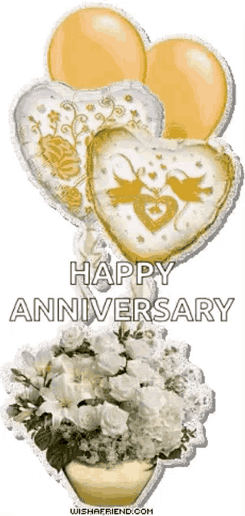 Happy Anniversary Flowers GIF