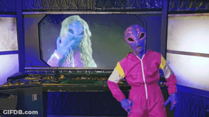 Happy Anniversary Funny Aliens Long Distance Call GIF
