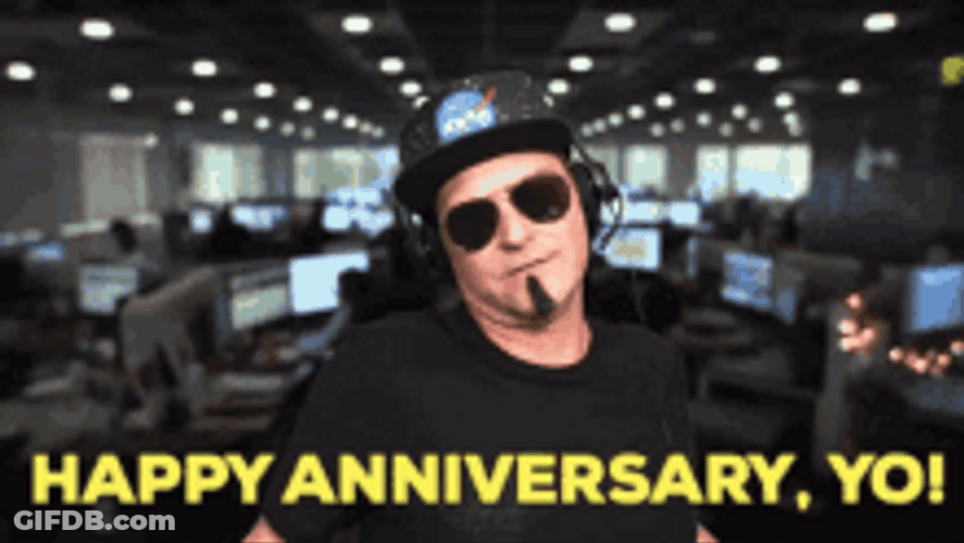 Happy Anniversary Funny DJ Rap Greeting GIF