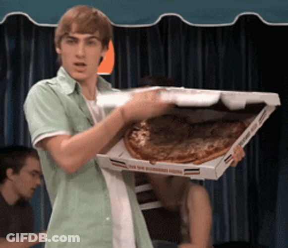 Happy Anniversary Funny Heart Pizza Big Time Rush GIF