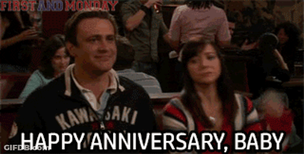Happy Anniversary Funny High Five How I Met Your Mother GIF