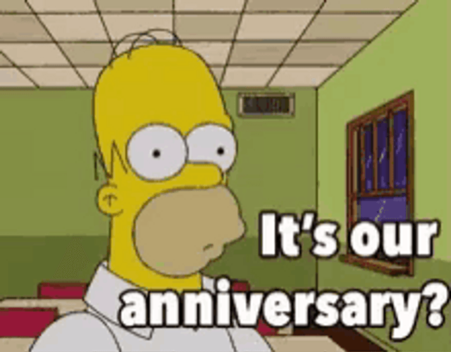 Happy Anniversary Funny Homer Simpson GIF