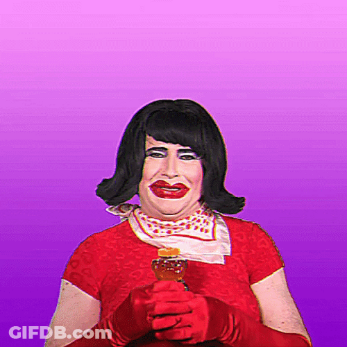 Happy Anniversary Funny Woman Cosplay Drink GIF