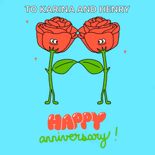 Happy Anniversary Meme Twin Rose GIF