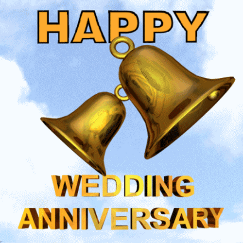 Happy Anniversary Wedding Bells GIF