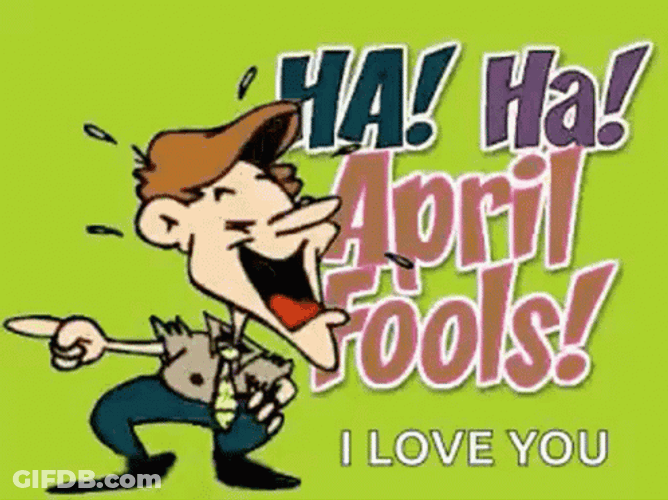 Happy April Fools Day Animated Man Laughing GIF