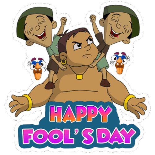 Happy April Fools Day Chhota Bheem Characters GIF