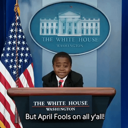 Happy April Fools Day Kid As President GIF