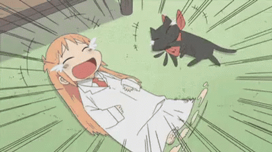 Happy April Fools Day Nichijou Hakase Anime Laughing GIF