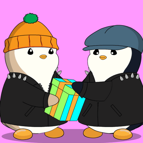 Happy April Fools Day Pudgy Penguins Gift Prank GIF