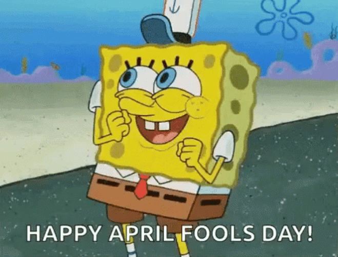Happy April Fools Day SpongeBob SquarePants GIF