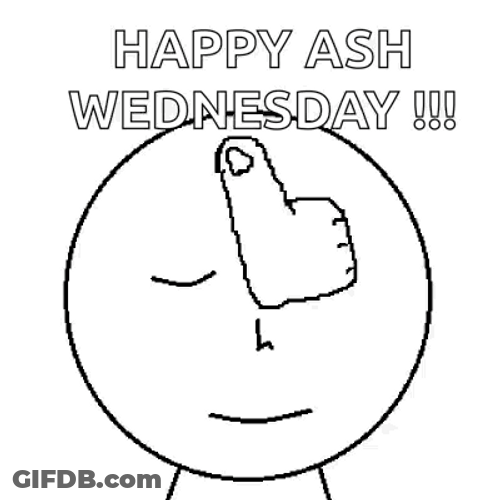 Happy Ash Wednesday Simple Animation GIF