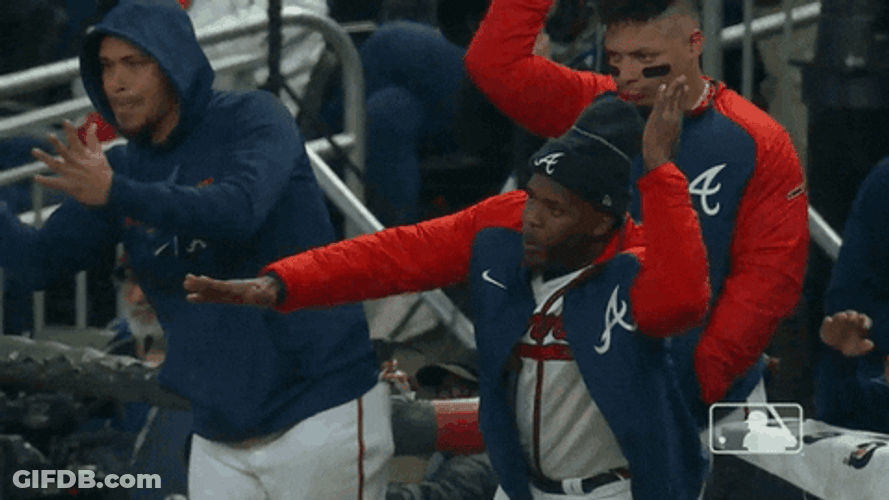 Happy Atlanta Players Braves Chop GIF