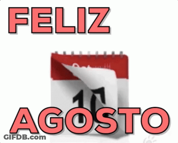 Happy August Calendar GIF
