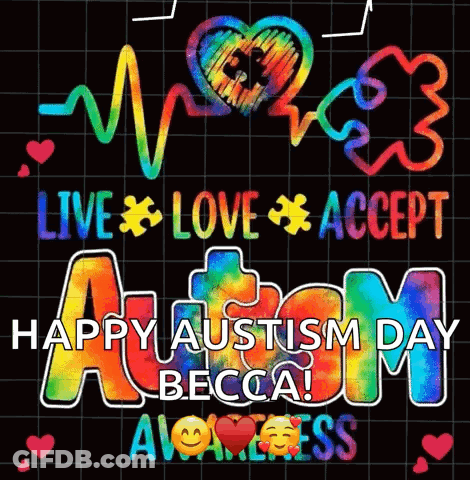 Happy Autism Day Becca Poster GIF