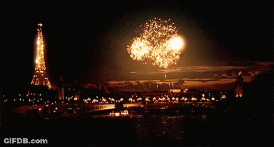 Happy Bastille Day Fireworks Show GIF