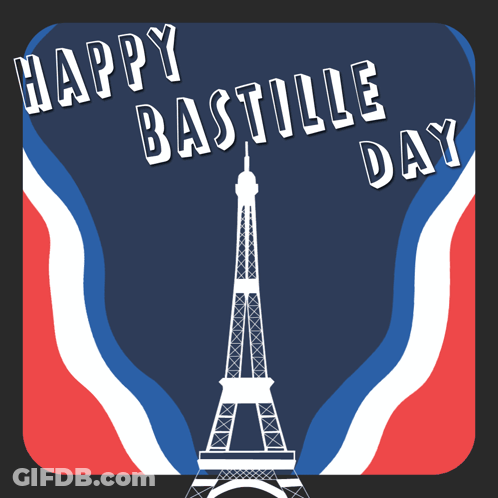 Happy Bastille Day Poster Eiffel Tower GIF