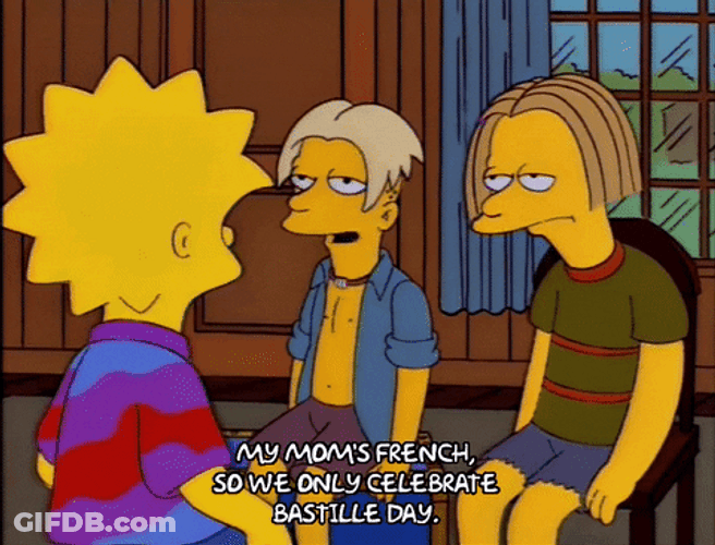 Happy Bastille Day The Simpsons Scene GIF