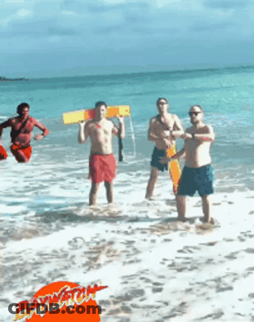 Happy Baywatch Birthday Beach GIF