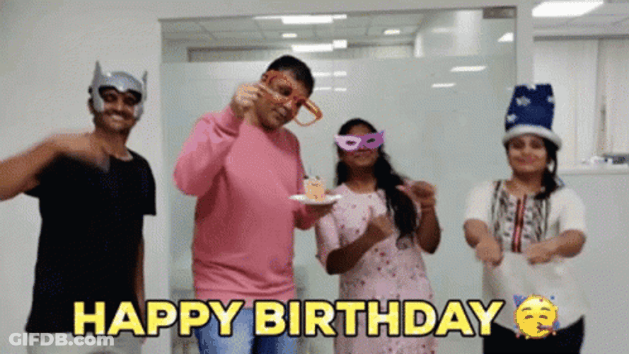 Happy Bday Surprised GIF