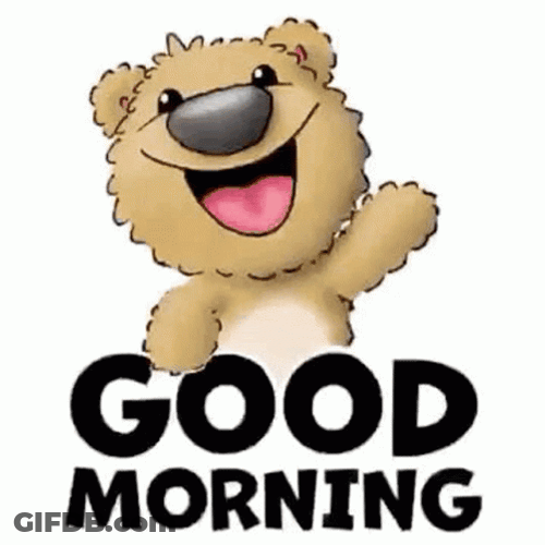 Happy Bear Greeting Good Morning GIF