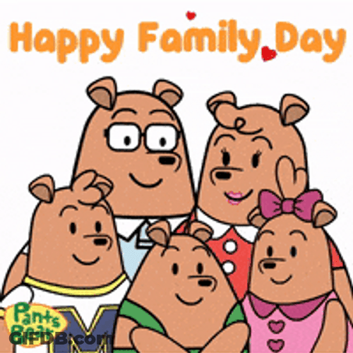 Happy Bears Family Day Animation GIF