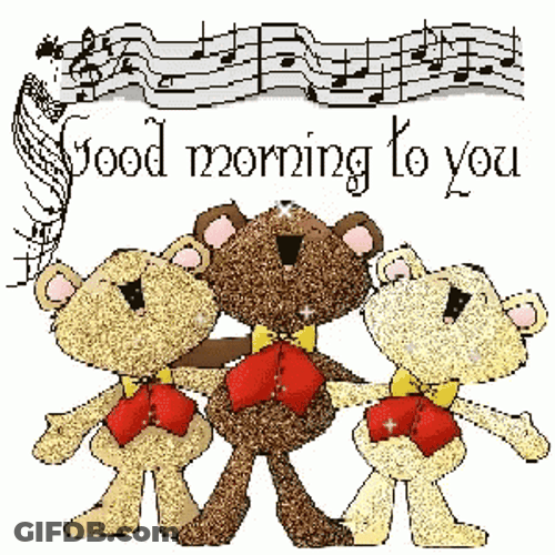 Happy Bears Singing Good Morning GIF