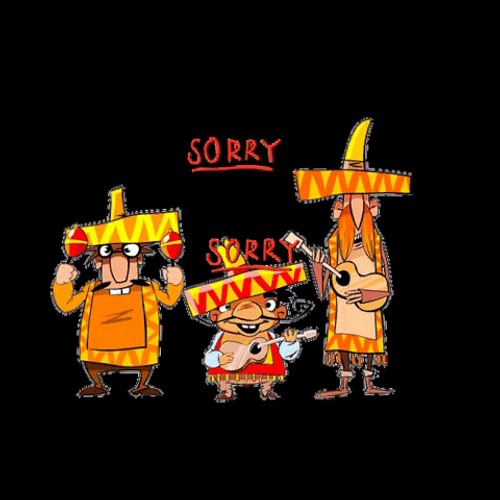 Happy Belated Birthday Cartoon Mariachi GIF