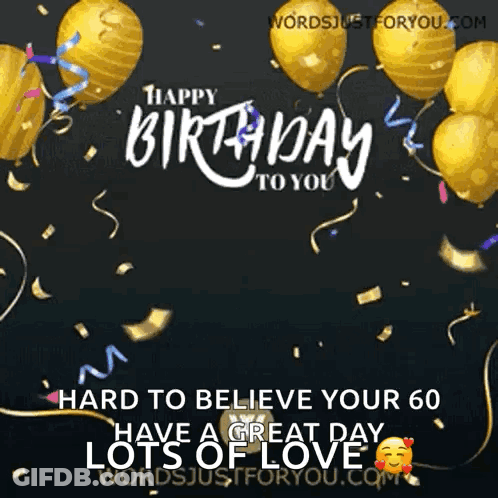 Happy Birthday 60 GIF