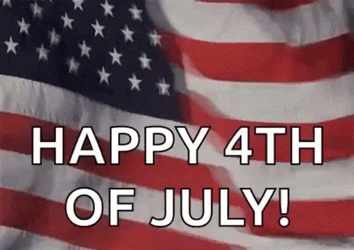Happy Birthday America 4Th Of July Waving Flag GIF
