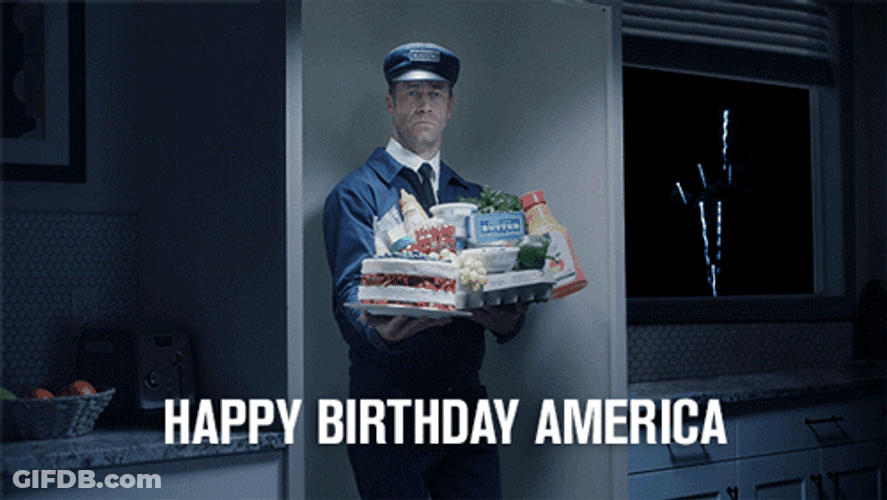 Happy Birthday America Basket Of Goodies GIF