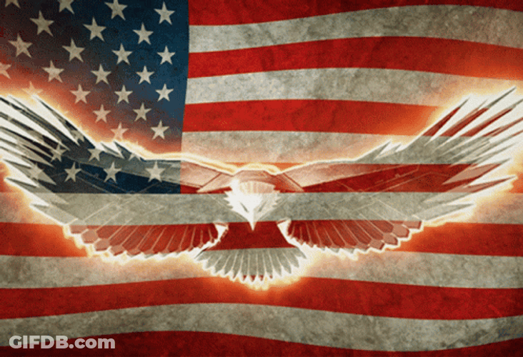 Happy Birthday America Eagle Silhouette GIF