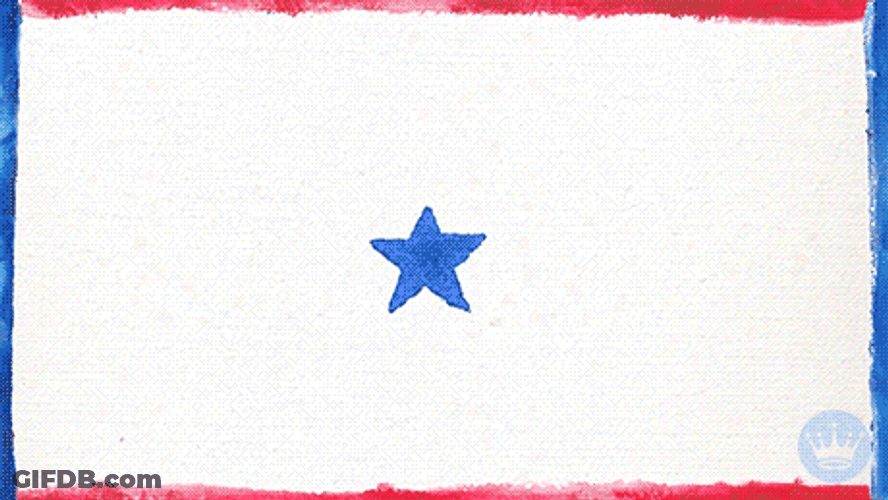 Happy Birthday America Fireworks Show Animation GIF